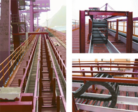 cable carrier for coal handling
